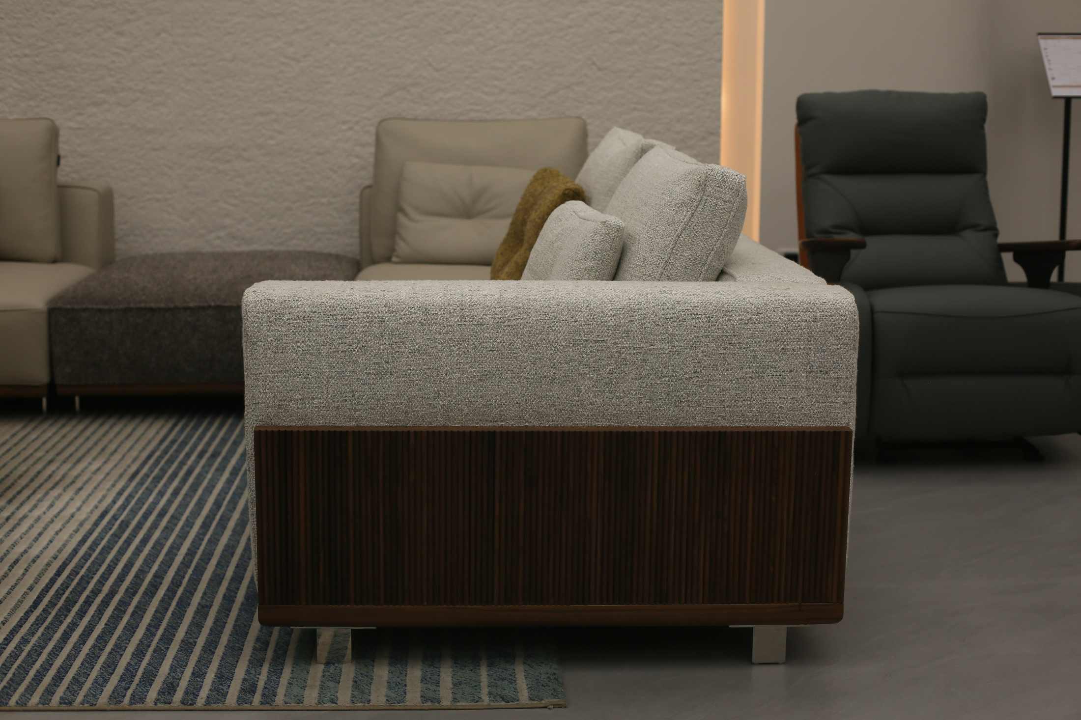 Novanti Showroom — Grey L-Shaped Sectional Sofa