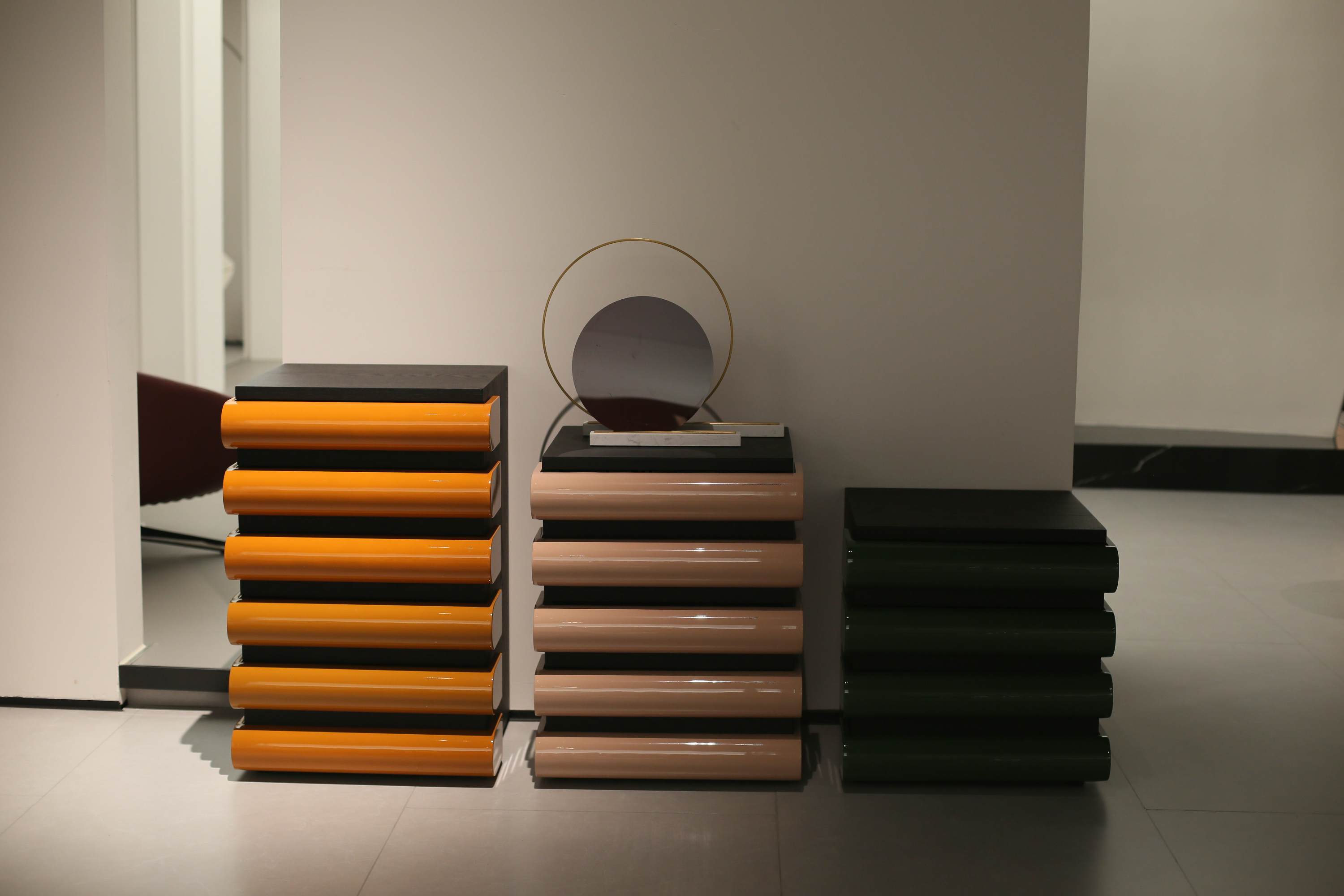 Novanti Showroom — Dark Fabric Sofa